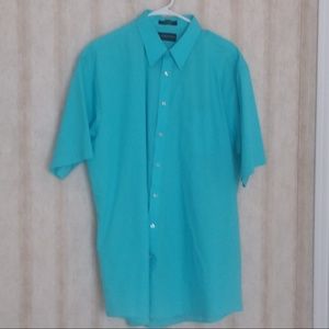 Teal Blue Stafford Essentials Dress Shirt
